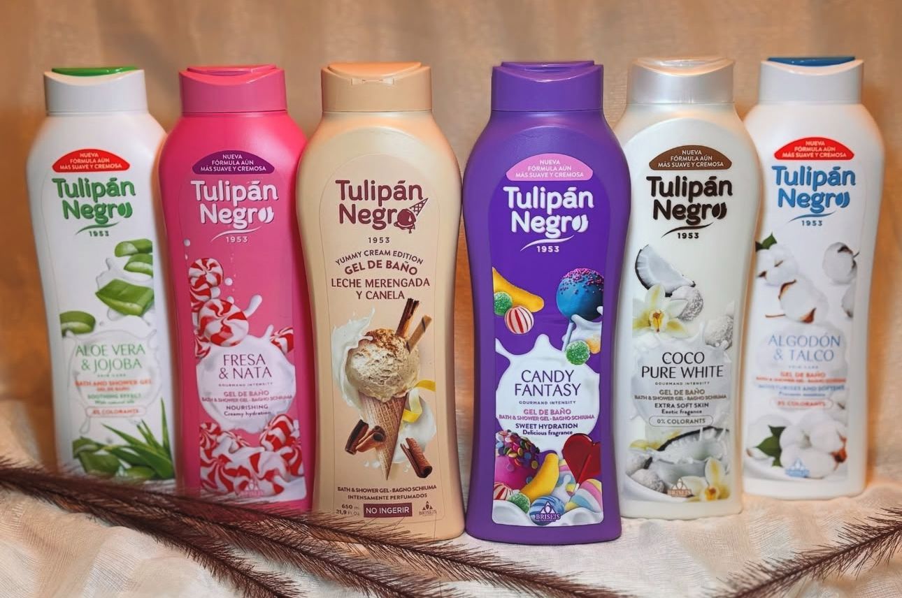 Tulipán Negro - Gel de Baño Nutritivo e Hidratante  650 ml, Irresistible Aroma