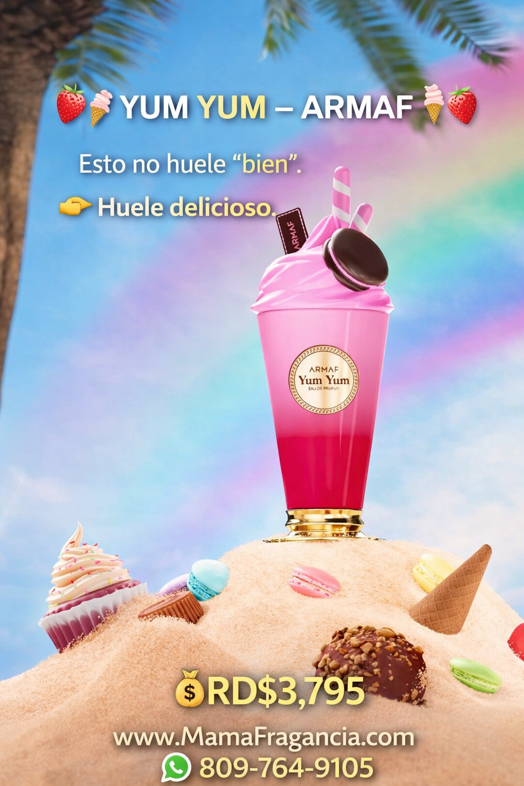 🍓🍦 YUM YUM – ARMAF 🍦🍓
Esto no huele “bien”.
👉 Huele delicioso. 

💰RD$3,795