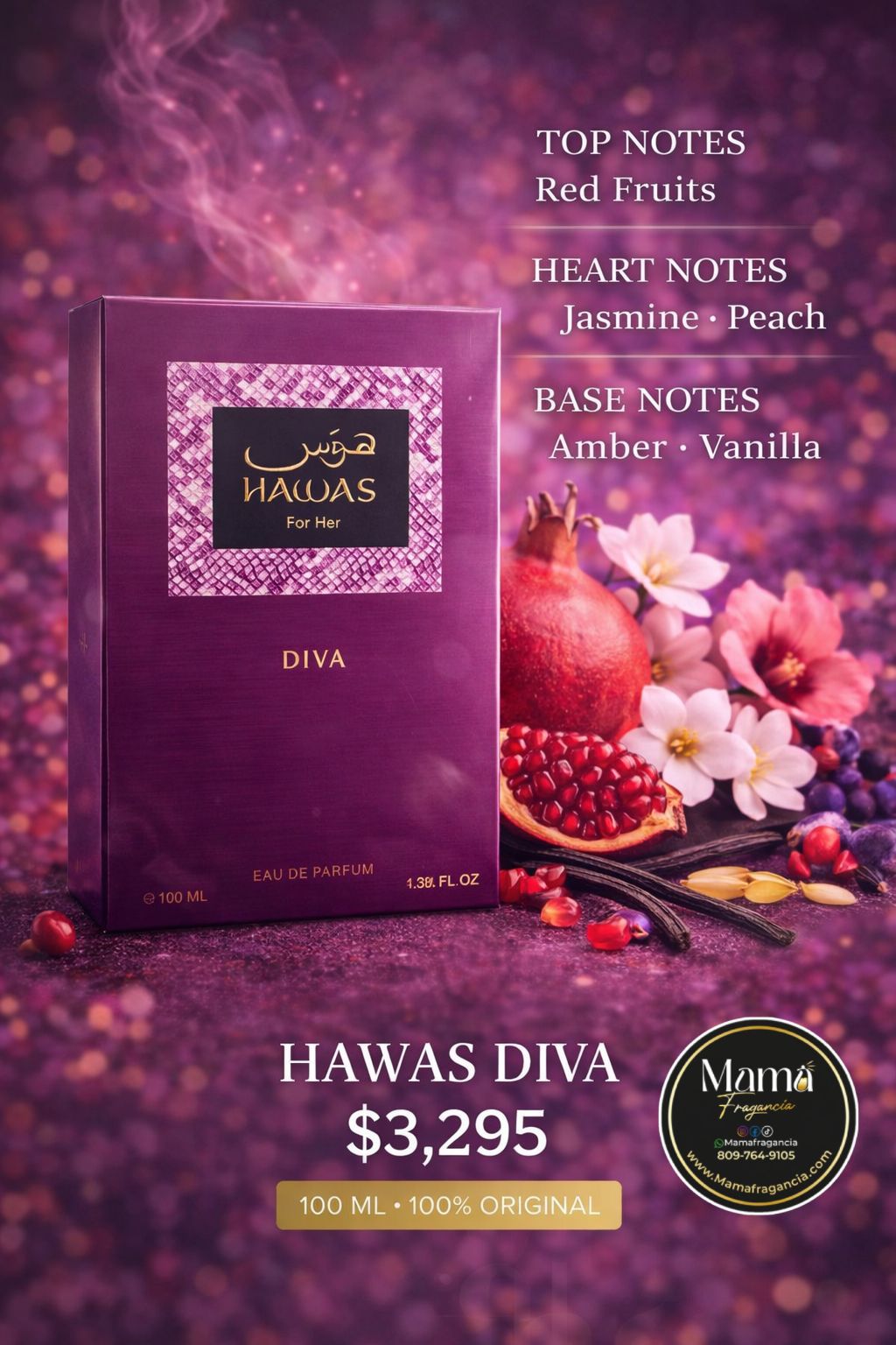 Hawas DIVA
💰*RD$3,295*

📦 Perfumes 100% Originales y Garantizados
Nada de copias. Nada de cuentos.