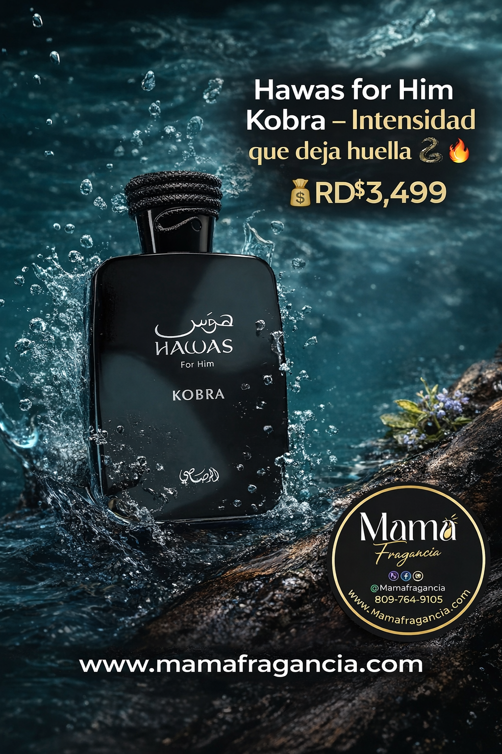 Hawas for Him Kobra – Intensidad que deja huella 🐍🔥

💰RD$3,499