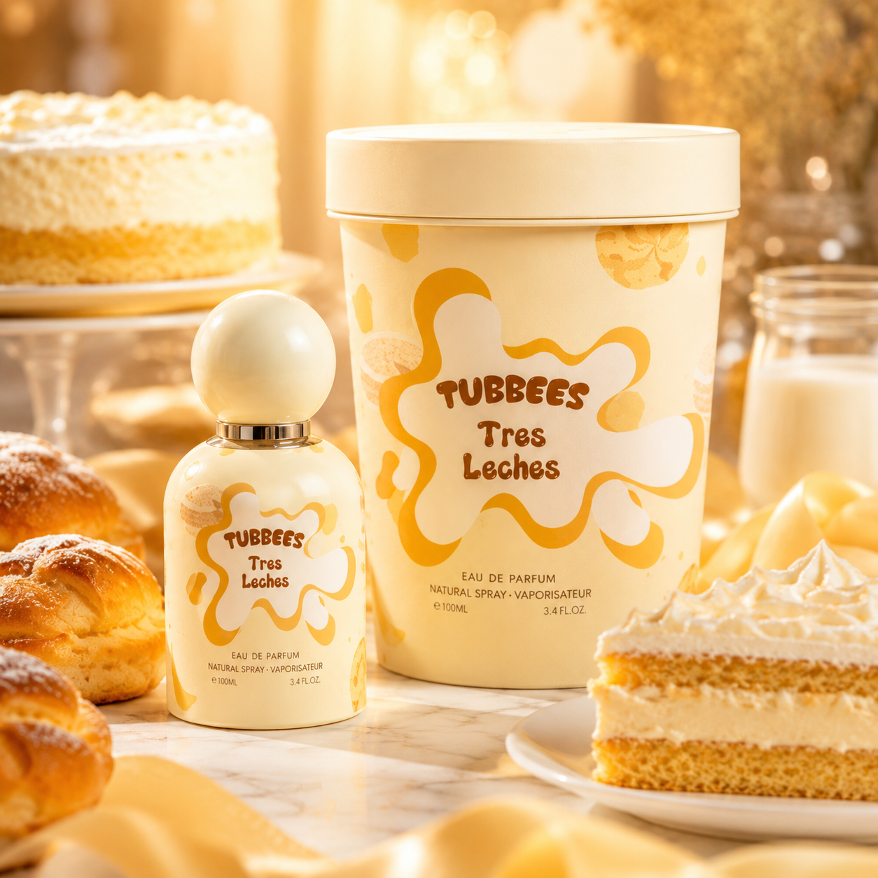 🍰🍦 TUBBEES TRES LECHES – Eau de Parfum 🤍✨50ml 

¿Te imaginas oler como un postre cremoso recién hecho? 🤤

💰RD$1,995