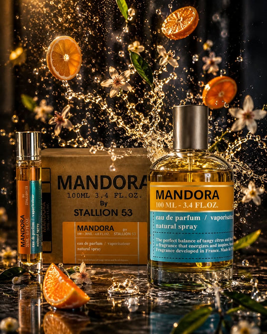 🍊✨ MANDORA BY STALLION 53 – FRESCURA CÍTRICA CON UN TOQUE ELEGANTE ✨🌸

💰RD$2,490