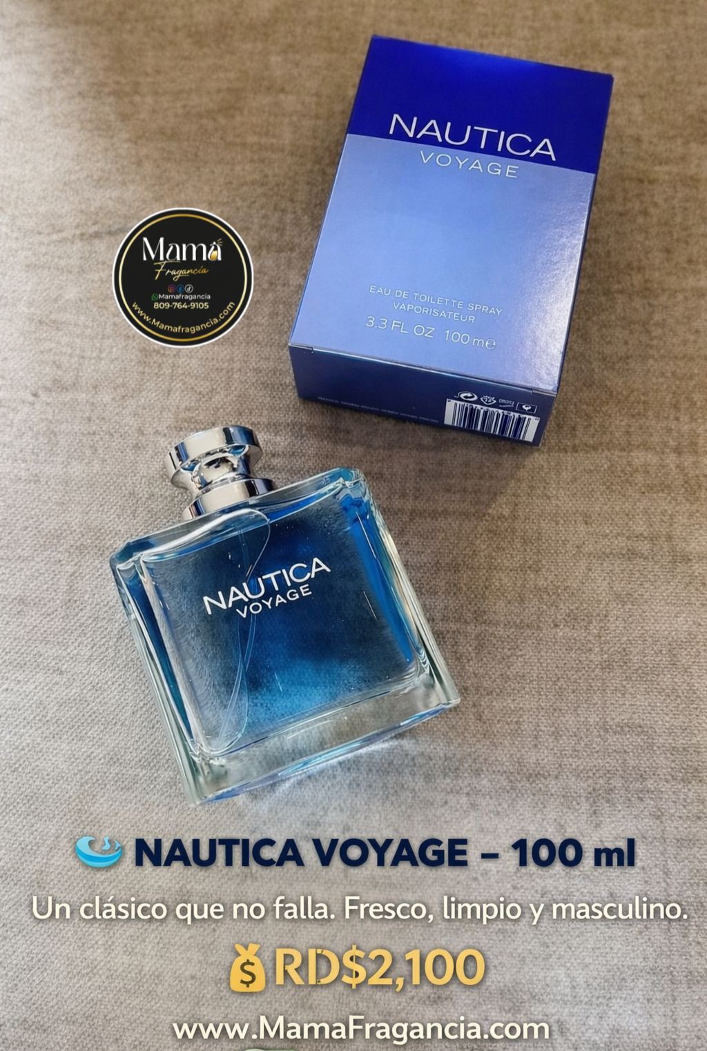 🌊 NAUTICA VOYAGE – 100 ml 🌊
Un clásico que no falla. Fresco, limpio y masculino.

💰RD$2,100