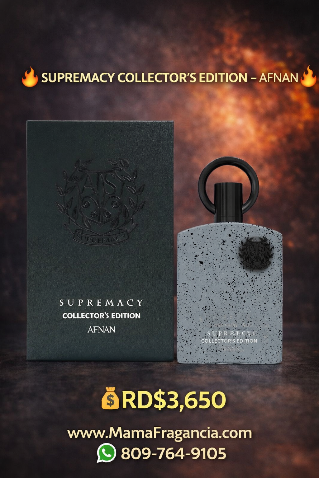 🔥 SUPREMACY COLLECTOR’S EDITION – AFNAN 🔥
💰RD$3,650