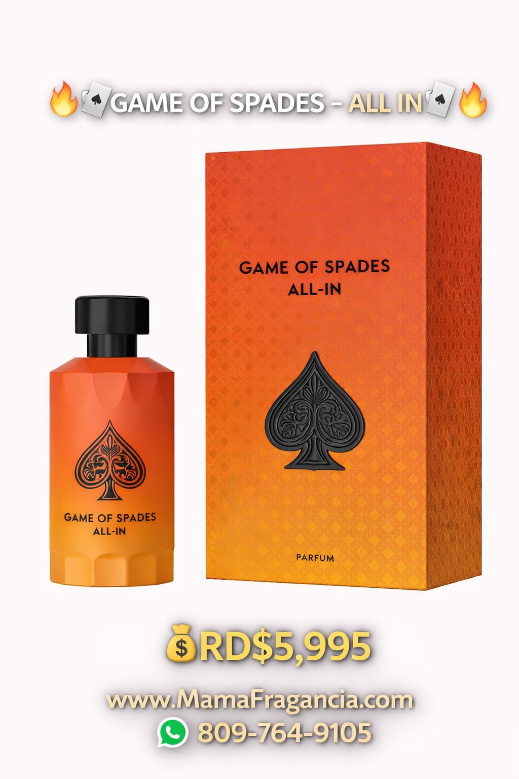 🔥🂡 GAME OF SPADES – ALL IN 🂡🔥
💰RD$4,995